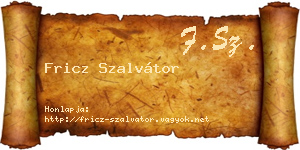 Fricz Szalvátor névjegykártya